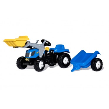 Rolly Toys rollyKid-X New Holland rollyKid traktorius su kaušu ir priekaba Mėlyna