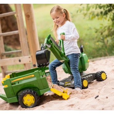 Rolly Toys RollyDigger John Deere savaeigis ekskavatorius Ride On – žalias