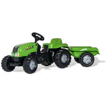 ROLLY TOYS rollyKid NH T 7040 Pedalinis traktorius su priekaba Žalioji šviesa