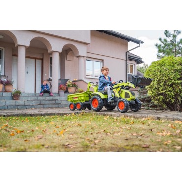 FALK CLAAS pedalinis traktorius su priekaba, kaušu ir buldozeriu nuo 3 metų