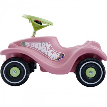 BIG Bobby Car Klasikinis gėlių važiavimas ant rožinės spalvos