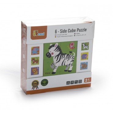 Viga Medinė dėlionė Zoo Dėlionė 4 kaladėlės