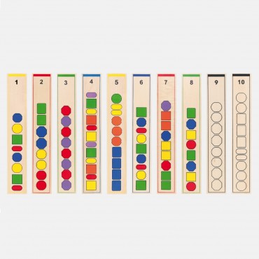 VIGA Medinis lavinantis žaidimas Loginiai karoliukai 104 Montessori elementai