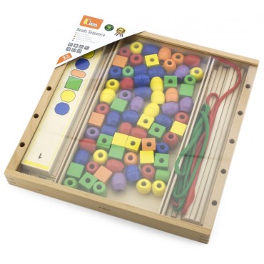 VIGA Medinis lavinantis žaidimas Loginiai karoliukai 104 Montessori elementai