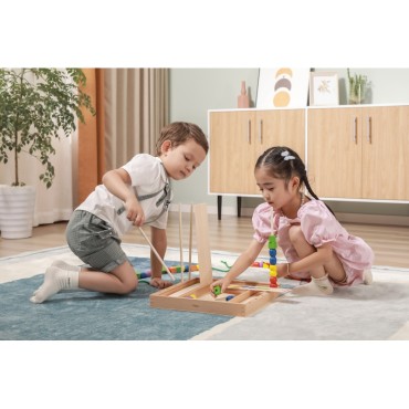 VIGA Medinis lavinantis žaidimas Loginiai karoliukai 104 Montessori elementai