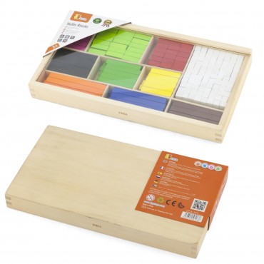 VIGA mediniai pagaliukai Cuisenaire mokomieji matematiniai blokeliai