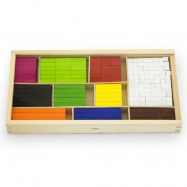 VIGA mediniai pagaliukai Cuisenaire mokomieji matematiniai blokeliai