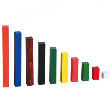 VIGA mediniai pagaliukai Cuisenaire mokomieji matematiniai blokeliai