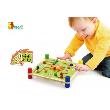 VIGA Wooden edukacinis žaidimas Sekite ir sekite Montessori