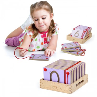 VIGA Mokymasis rašyti magnetines lenteles Skaičiai FSC Montessori sertifikatas
