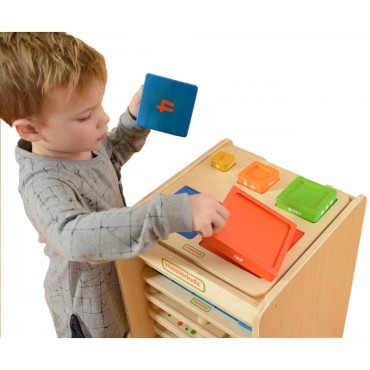 MASTERKIDZ mokomoji medinė piramidė skaičiuoja spalvas Montessori