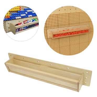 MASTERKIDZ medinis konteineris su skaidria sienele 80 cm, skirtas mokslo ir kūrybinėms STEM lentoms