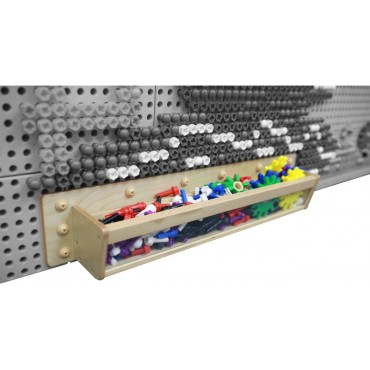MASTERKIDZ medinis konteineris su skaidria sienele 80 cm, skirtas mokslo ir kūrybinėms STEM lentoms