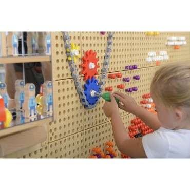 MASTERKIDZ įrankių rinkinys su atsuktuvu 8 elementai mokslinei ir kūrybingai STEM lentai