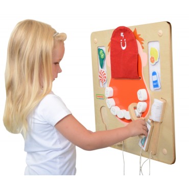 MASTERKIDZ Oral Hygiene Flex Montessori Wall Sensory Board
