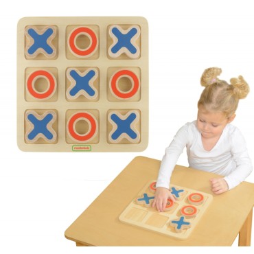 MASTERKIDZ Tic Tac Toe medinis žaidimas vaikams Loginis galvosūkis