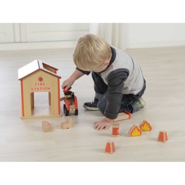 MASTERKIDZ mini gaisrinės medinis rinkinys