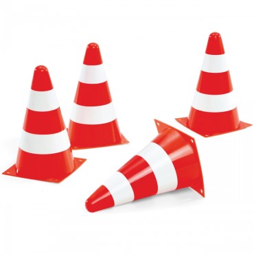 Rolly Toys eismo kūgių rinkinys iš 4 įspėjamųjų kūgių