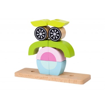 Kūrybingi 3D mediniai erdviniai blokai Klasikinė pasaulinė pelėda