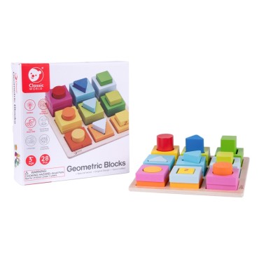 CLASSIC WORLD galvosūkių mokymosi formų ir skaičiavimo 5in1 Domino rūšiuotojas MONTESSORI 28 vnt.