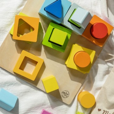 CLASSIC WORLD galvosūkių mokymosi formų ir skaičiavimo 5in1 Domino rūšiuotojas MONTESSORI 28 vnt.