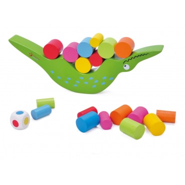 CLASSIC WORLD Balancing Arcade Game vaikams Krokodilas + Kubas 20 vnt.