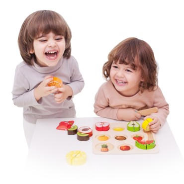 CLASSIC WORLD Vaisių pjaustymo rinkinys su Velcro MONTESSORI 20 vnt.