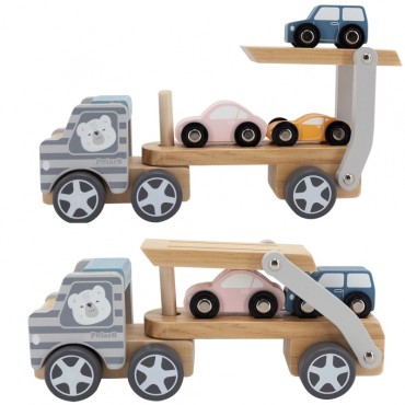 VIGA PolarB Medinė priekaba su Montessori automobiliais