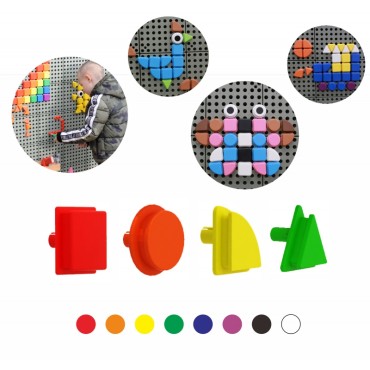 MASTERKIDZ Geometric Elements 8 Spalvos 256 vnt STEM plokščių priedai