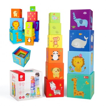 CLASSIC WORLD Magic Box Blocks Puzzle Tower Box lavinantis žaislas