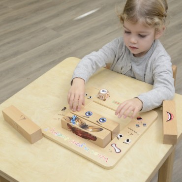 MASTERKIDZ mokymosi emocijos Montessori medinis žaidimas
