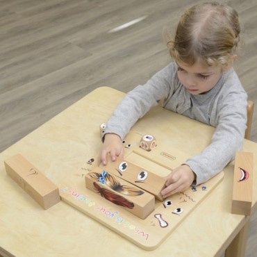 MASTERKIDZ mokymosi emocijos Montessori medinis žaidimas