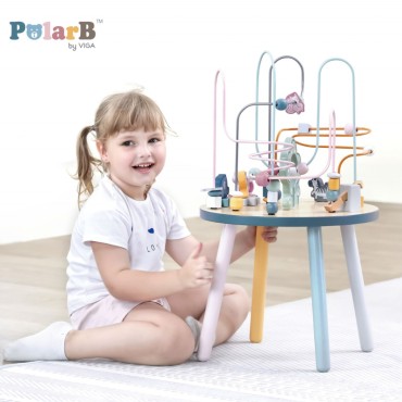 VIGA PolarB medinė mokomoji manipuliacinė lentelė Montessori persipynimas