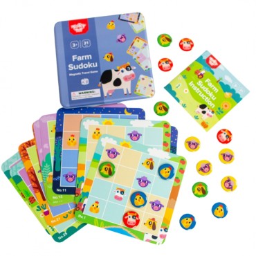 TOOKY TOY Sudoku žaidimo vaikams fermos versija