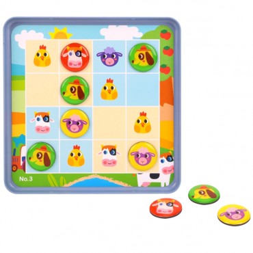 TOOKY TOY Sudoku žaidimo vaikams fermos versija