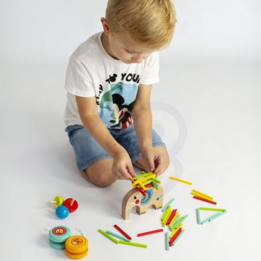 TOOKY TOY Arkadinių žaidimų baikerių rinkinys JoJo Spinning Top Elephant 46 vnt.