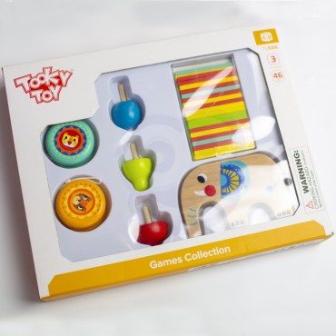 TOOKY TOY Arkadinių žaidimų baikerių rinkinys JoJo Spinning Top Elephant 46 vnt.