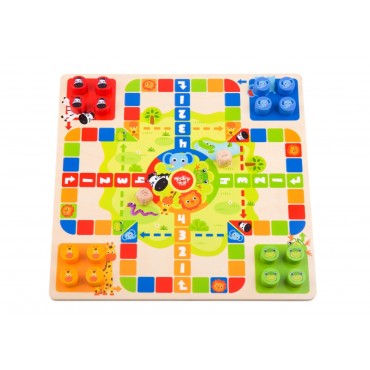 TOOKY TOY Loginiai stalo žaidimai 2in1 Ludo Chinese + Free the Animals