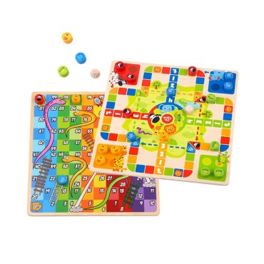 TOOKY TOY Loginiai stalo žaidimai 2in1 Ludo Chinese + Free the Animals