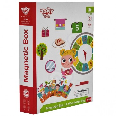 TOOKY TOY Dėlionė Medinė magnetinė dėžutė