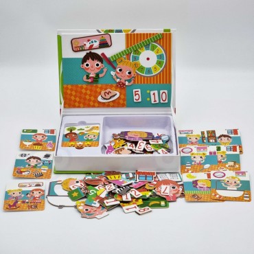 TOOKY TOY Dėlionė Medinė magnetinė dėžutė