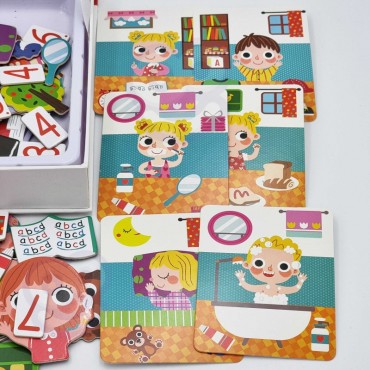 TOOKY TOY Dėlionė Medinė magnetinė dėžutė