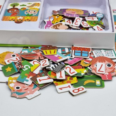 TOOKY TOY Dėlionė Medinė magnetinė dėžutė