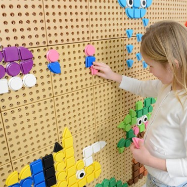 MASTERKIDZ Geometrinių figūrų formos kaiščių rinkinys, 64 vnt., STEM lentoms
