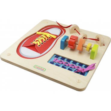 MASTERKIDZ edukacinė lenta – „Manual Dexterity Montessori Lacing“.