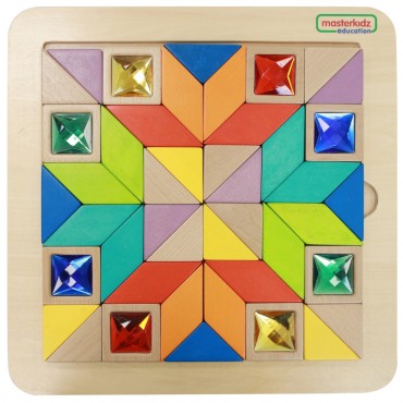 MASTERKIDZ dėlionės mozaikos mokomasi spalvų ir formų Tangram Montessori