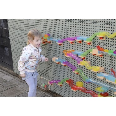 MASTERKIDZ Ball Track statybinis rinkinys STEM Board 120 vnt