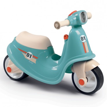 Smoby Blue Ride-On Motoroleris Retro tylūs motorolerio ratai