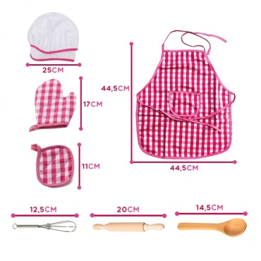WOOPIE Little Chef komplektas Chef's Outfit Kitchen Accessories 7 vnt.