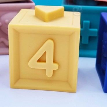 WOOPIE BABY Sensory Blocks Squeeze Puzzle Sound 12 vnt.